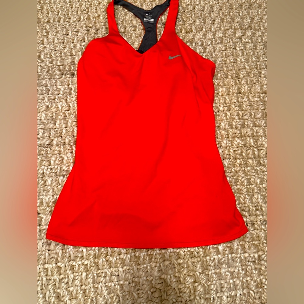 Orange Nike Drifit Tank with Built in Bra, Size Small, New
